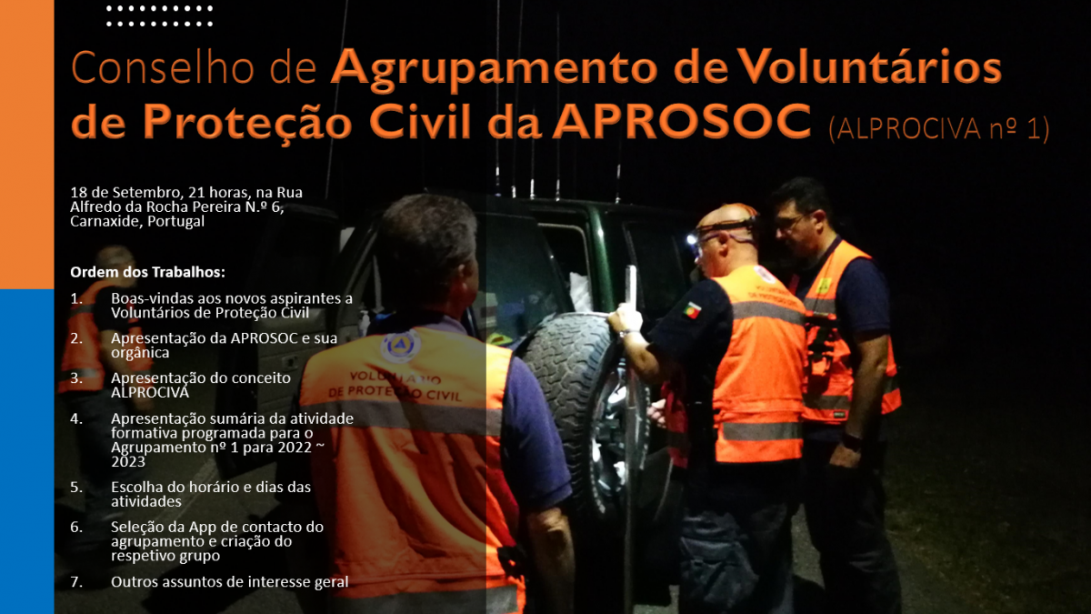 Conselho de Agrupamento de Voluntários de Proteção Civil da APROSOC (ALPROCIVA nº 1)